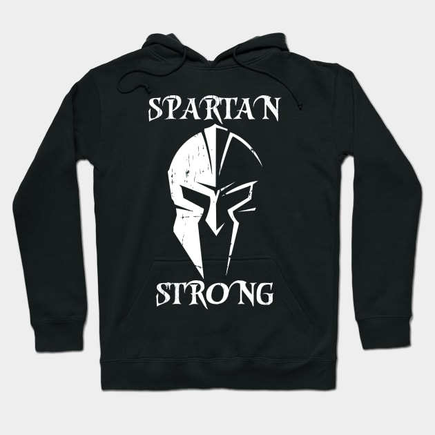 Spartan Strong Helmet Hoodie by Motivation sayings 